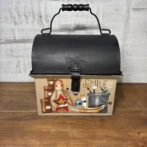Painted Lunch Box Storage with Handle